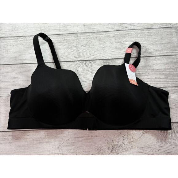 Cacique Other - Cacique Women’s Comfort Bliss Lightly Lined Balconette Wired Bra Black Size 50C